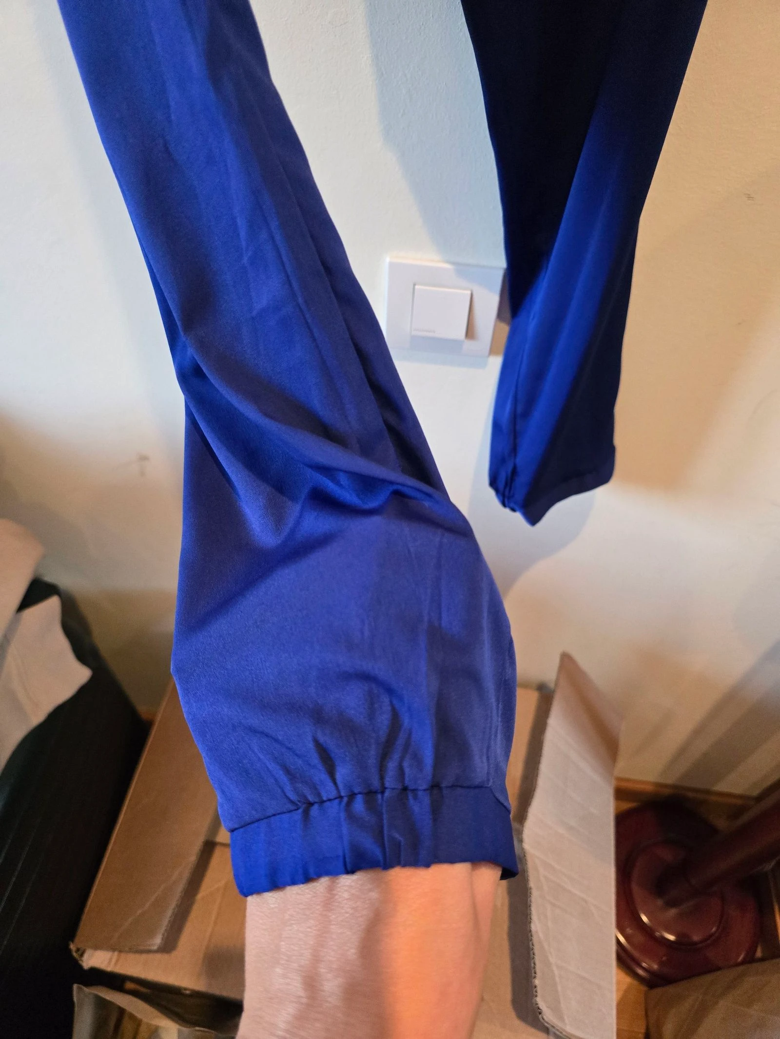 Pantalon fluide bleu marine Stradivarius – photo 4